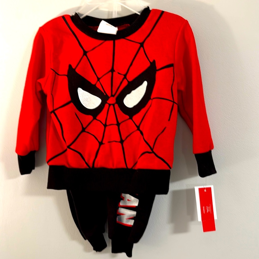 12mos Spider-Man NWT sweat outfit or PJs Marvel Brand